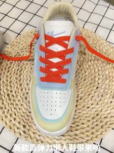 Gradient Elastic Flat Press Lock No-Tie Shoe Laces with Colorful Metal Buckle for Sneakers - Easy Switch Shoelaces