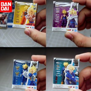 Bandai | HBandai Genuine Dragon Ball SHF Mini Gashapon 5cm Set Goku/Vegeta/Trunks Anime Figures Desktop  Collectible Toys Boy Gifts