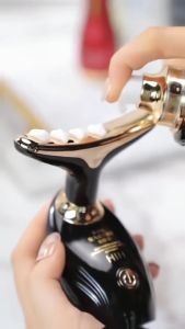 Pemijat Wajah Leher Pemijat Mata Wajah Pengantar Peremajaan Kulit Mikro Alat Kecantikan Anti Penuaan