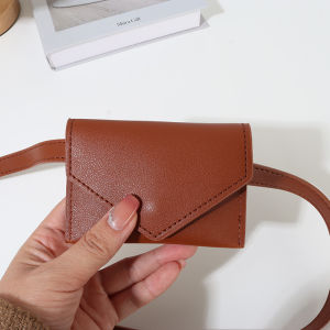 Fashionable Mini Belted Waist Bag for Women Decorative Leather Purse Stylish Trendy Female Accessories Korean Style Square Bag