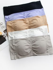 Large Size Strapless Bra One Shoulder Design Prevent Exposure Wireless Underwear Beautiful Back Wedding Dress Wrap Chest Big Chest Looks Small Anti Sagging