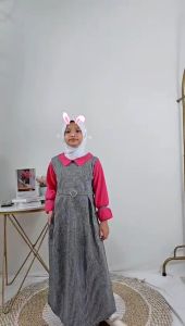 GAMIS ANAK PEREMPUAN KIMORA DAILY AYANA KOTAK DRESS MAXY KIDS GL FASHION