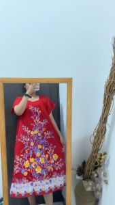 Daster Sikak LIE ING LD 120 -125 cm Motif Carnation Homedress Baju Tidur Cantik