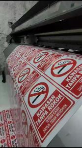 STIKER tulisan AREA DILARANG MEROKOK DAN VAPE