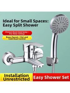 Separate Hot and Cold Two-Function Shower Set Full Copper Body