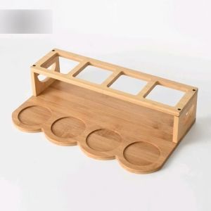 Bamboo Wooden Spice Rack & Non-slip Kitchen Shelves: A Pantry Organizer for Condiments