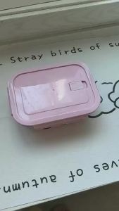 Cute Blue Pink Flowers Glass Lunch Commuting To Work Microwave Oven Heating Special Bowl Lunch Box Rice Box Set Sealed with Lid