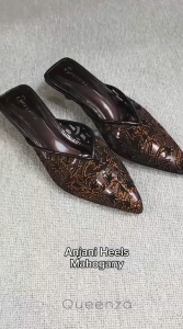 Queenza Anjani Heels Pesta Wanita Mules Tinggi 3 Cm