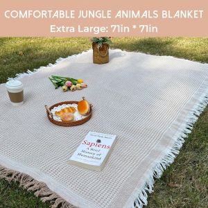1pc Ins style Picnic Blanket Beach Blanket Soft & Foldable Outdoor Mat - Essential for Spring and Summer Camping Parties