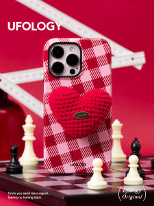 Ufology Original Pink Plaid iPhone14promax Case Ins Style 13 Apple 12 Two-in-One Film 11 New Year Speciality XS Max R Rare