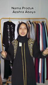 BISA COD - Azahra Abaya Bahan Ceruty Babydoll Mix Bordir Full Furing Gamis Terbaru Arabian Syari Long Dress Pesta Mewah Gamis Import BKK Busana Muslim Baju Lebaran Dress Seragaman Ibu-Ibu Pakaian Wanita Fashion Muslim Terlaris Murah Keki Kondangan Dewasa