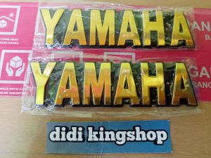 Emblem Yamaha RX Spesial RX S warna emas gold Sepasang Kanan Kiri