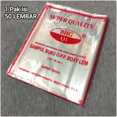 1 Pak Sampul Buku Plastik Isi 50 Lembar BHG