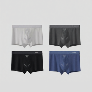 MiiOW | Cotton Breathable Seamless Mens Underwear with Tourmaline Massage Granules and Cordyceps Antibacterial