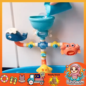 BIBISWIM Baby Bath Toys Bathroom Pipes Shower Sprinkle Bathtub Water Play Kids | Mainan Baby Mandi
