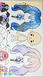 (116B)Bộ Avatar Sticker đồ chơi bóc dán trò chơi giáo dục montessori giúp bé phát triển trí thông minh