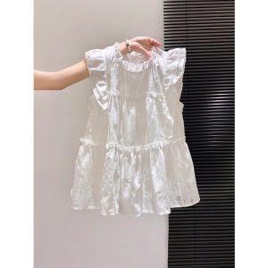 LUOSHAO | French Flutter Sleeve Sweetheart Edge Design Shirt