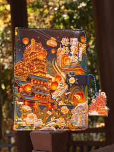 Full Color Illustration PU Cover Retro Travel Notebook Cultural Creative Gift Diary Notebook for Office And Handcraft Use