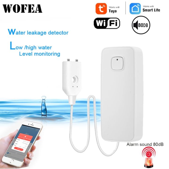 Tuya Smart Flood Leakage Sensor Remote Monitor WiFi Water Overflow ...