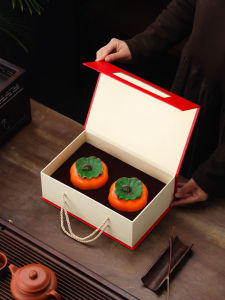 Lucky Persimmon Sealed Tea Pot Packaging Ceramic Pot Wedding Gift Boutique High-End Home Ornaments Empty Gift Box