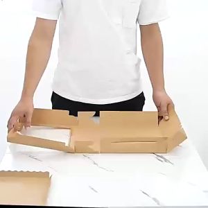 Combo 2 Hộp Quà Vuông Kraft Nắp Mica Tiệm Quà An Yên Đựng Quà Tặng Bánh Handmade Cupcake Kèm Dây Thắt Nơ