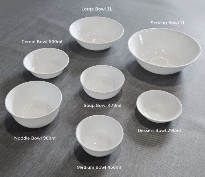 Corelle 2024 bowl sizes