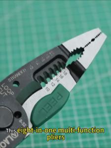 LAOA | LAOA 8.5" Electrician Pliers – Screw Twisting Wire Stripping/Cutting Terminal Crimping Cable Shaving & Clamping Multi-tool