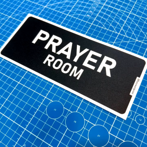 Prayer Room. Bilik Sembahyang. Premium Sticker Sign Notice Signage Label. Waterproof Heavy Duty.