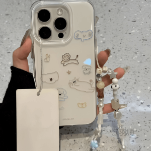 Shockproof Cute Animal Line Phone Case IMD Dual Layer