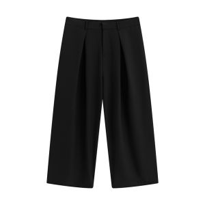 JULULOOK | Bộ Quần Áo Dáng Rộng Sọc Ngang Áo Khoác Halter & QuầnCasual