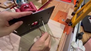 Precision ABS Router Lift System for Woodworking Tables Quick Height Adjustment Mechanism Compatible with Router Table Plates