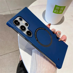 Luxury Ultra Thin PC Matte Frameless Phone Case for Samsung S25 S24 S23 S22 S21 Ultra FE S20 S10 Plus for Magsafe Back Cover