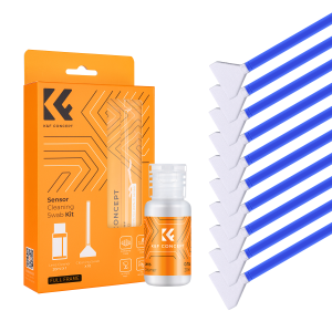 K&F CONCEPT 24mm DSLR or SLR Camera Full-Frame Sensor Cleaning Swab Kit (10pcs*Cleaning Swab + 1*20ml Cleaning Liquid)