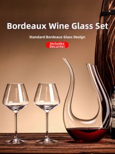 ZHUXI | Luxurious Burgundy Wine Glasses and Decanter Set