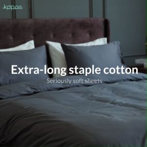 KAPAS LIVING | Duvet Cover | 100% ELS Cotton | Soft & Breathable | Single/ Queen/ King/ Super King