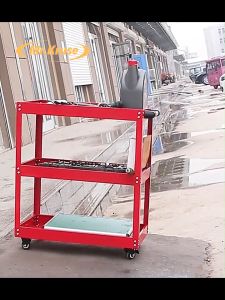 ชั้นวางเครื่องมือ รถเข็นเครื่องมือ 3​ชั้น ชั้นวางเครื่องมือ รถเข็น ชั้นใส่เครื่องมือ ชั้นใส่เครื่องมือช่าง รถเข็นช่าง มีการรับประกันจากผู้ขาย วัสดุแผ่นรีดเย็น พร้อมช่องเสียบไขควง สูงสุดถึง 200 กก