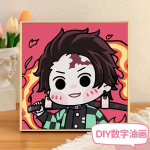 KAYOU | Acrylic Paint By Numbers Demon Slayer Painting By Numbers on Canvas Coloring By Number for Adults Paint Digital Art