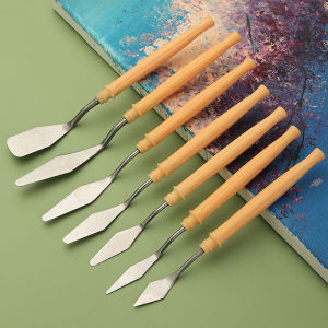 【Free Shipping】6 in 1 Palette Oil Mix Pigment Texture Artist Spatula Drawer Watercolor Student Art Draw Painter Paint Tool Scrape Scraper Knife