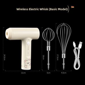 Wireless Electric Egg Beater Cream Whisk Quiet Home Baking Special with Storage Box Egg Beater Kitchen Tool by Bomans