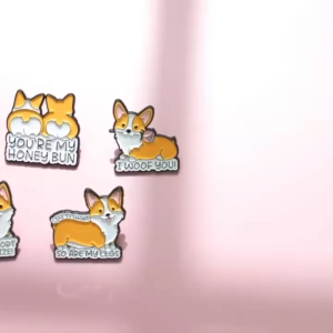 Cute Corgi enamel brooch clothing bag badge brooch jewelry gift pin
