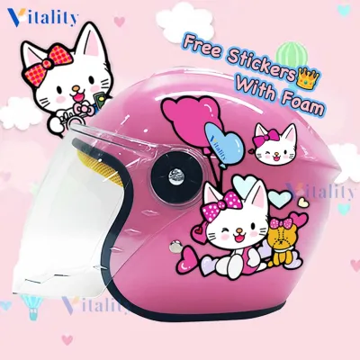 Lavender Helmet for Kids Motorcycle Half Face for Girls Boys Motor Bike Outdoor Full Face Child Helmet