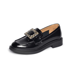 Reemoor | Thick Heel High Platform Loafers Slip On Shoes