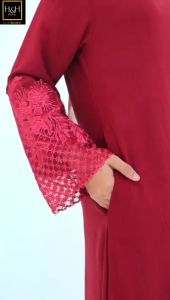 *New Arrival* Jubah Hunaira with sleeve embroidery Lace By H&H TEXTILES