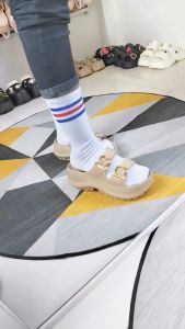 UoMeAi Sandal Wedges Wanita Kekinian Sandal Fuji Wanita Korea Style EVA