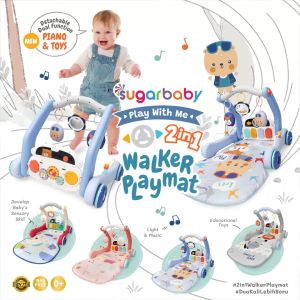 Sugarbaby 2in1 Baby Walker& Playmat & Play with Me Walker Playmat/Push Walker/Alat Bantu Jalan Anak