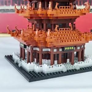 Mini Block Bricks Rumah China Garden Nano Block Balok Building Micro Partikel Blok Banan Building