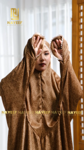 Mukena Perempuan Dewasa Santorini Silk Premuim 3ind1 Lasercut Motif Parsha