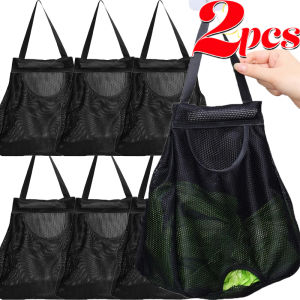 🔥Buy 1 Get 1🔥2pcs Large Capacity Garbage Bag Storage Mesh Bag Wall-mounted Shopping Bag Washable Mesh Storage Bag Home Kitchen Organizer Gadget