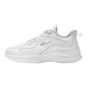 White Leather Sport Shoes Womens Casual Running Shoes Lightweight Soft Bottom Comfortable Fashionable All-Season Low Top