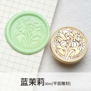 30MM Wax Seal Stamp Plant Flower Sealing Wax Stamp Head For Scrapbooking Envelopes Wedding Invitations Gift Packaging